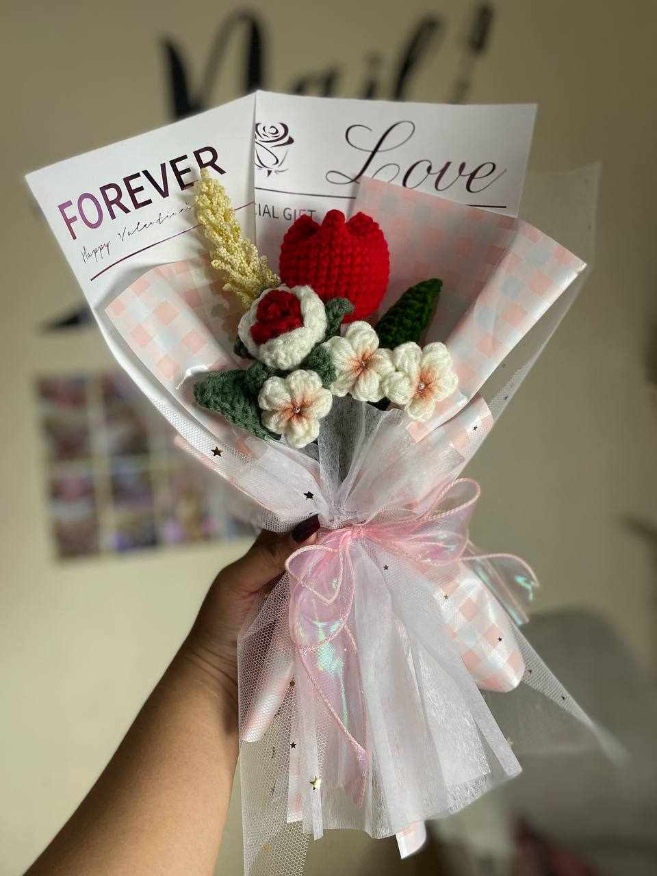 Red Single Tulip Bouquet